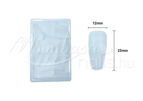 Vârfuri de unghii artificiale transparente mate, 50 bucăți #015-2 