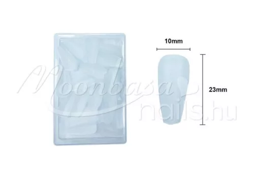 Unghii artificiale transparente mate, 50 bucăți #015-4 