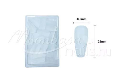 Unghii artificiale transparente mate, 50 bucăți #015-6 