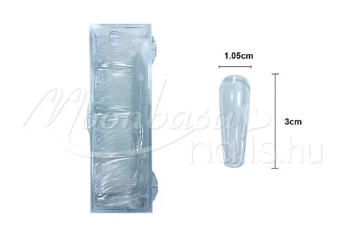 Cutie cu unghii artificiale 200 bucăți #019-5 Transparent