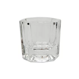 Borcan de sticlă pentru pudră de porțelan   Transparent