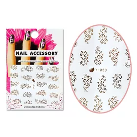 Autocolant cu efect acrilic  Y-050 Floare auriu