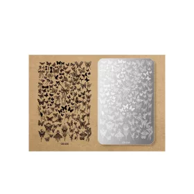   Placă pentru stampilare unghii 9,5x14,5 cm GB-006 Modele cu fluturi