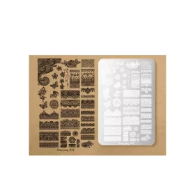   Placă pentru stampilare unghii 9,5 x 14,5 cm xiaoyang-024 Model dantelă