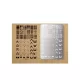 Placă pentru stampilare unghii 9,5x14,5cm GB-011 Carouri franceze