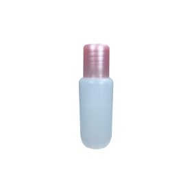   Sticlă transparentă din plastic pentru lichide cu capac roz, 50 ml, 50 buc.