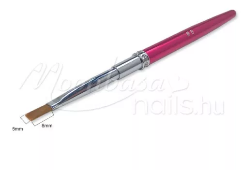 Pensulă plată pentru gel cu strasuri  Z006-8 Roz inchis