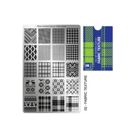 Placă de imprimare - Moyra  #02 Textură de țesătură