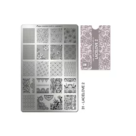 Placă de stampilare - Moyra  #31 Lacelove 2