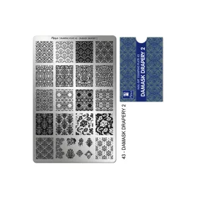 Placă de stampilare - Moyra  #43 Damask Drapery 2