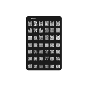 Placă pentru stampilare unghii 9 5x145cm MLS-02 