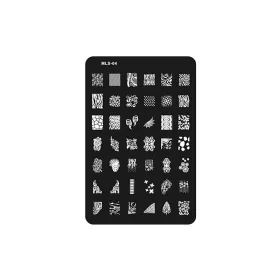 Placă pentru stampilare unghii 9 5x145cm MLS-04 