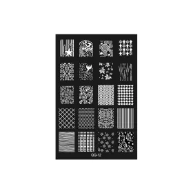 Placă pentru stampilare unghii 9,5x145cm QQ-12 