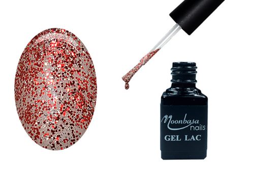 Gel lac One Step 5ml #258 Pudră sclipitoare roșu ruginiu  