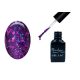 Gel lac One Step 5ml #265 Violet închis cu glitter curcubeu  