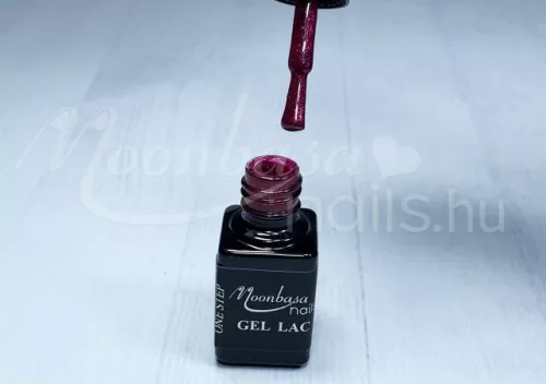 Lac de unghii gel One Step 5ml #266 Burgundiu inchis cu sclipici