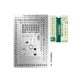 Placă de stampilare - Moyra  #46 Scrabble