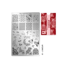 Placă de stampilare - Moyra  #61 L'Amour