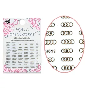 Autocolant cu efect acrilic 3D  YJ033 Logo Audi auriu