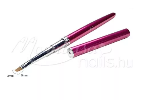 Pensulă plată pentru gel cu strasuri  Z006-2 Roz inchis