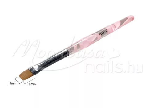 Pensulă plată pentru gel  Z001-8 Roz
