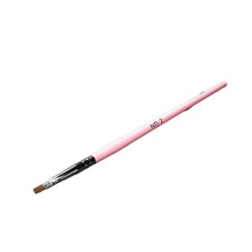 Pensulă plată pentru gel  Z020-2 Roz pal