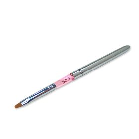 Pensulă metalică pentru gel, plată  Z008-2 Roz