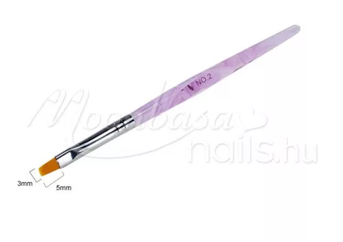 Pensulă plată pentru gel  Z004-2 Violet deschis