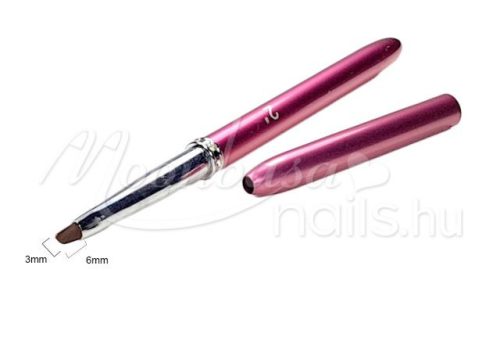 Pensulă unghiulară pentru gel  Z007-2 Roz cu strasuri