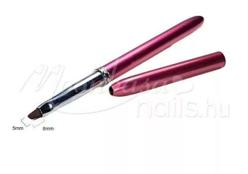Pensulă unghiulară pentru gel  Z007-6 Roz cu strasuri
