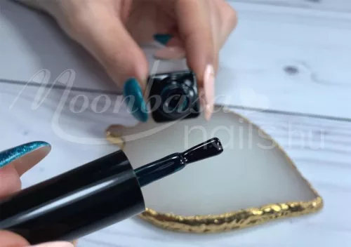 Lac gel pentru unghii in sticlă chihlimbarie 5ml #468 Acvamarin inchis