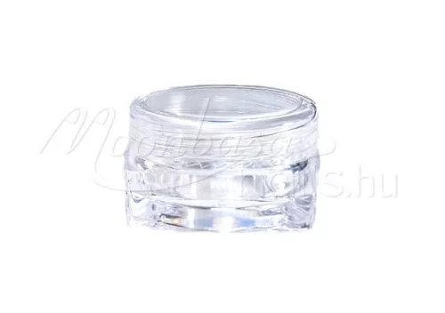 Borcan pătrat din plastic 12x3 ml/tavă #004 Transparent