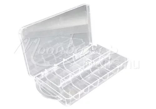 Cutie de plastic pentru depozitarea tipurilor de unghii cu 11 compartimente #022 Transparent