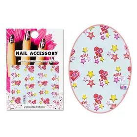   Autocolant cu efect acrilic  BLE-0365 Inimioare „Te iubesc”