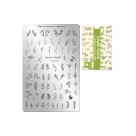 Placă de stampilare - Moyra  #079 Frunze verzi