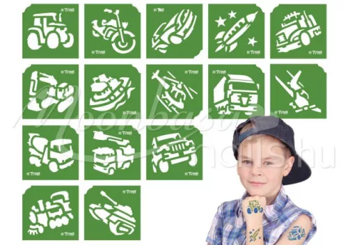 Set de sabloane pentru vehicule, 15 piese  #501553 