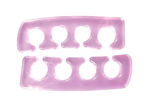 Lábujj szeparátor egyenes - szilikon  #165-P Átlátszó - pink