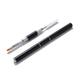 Pensulă pentru gel cu spatulă  Z030 Negru