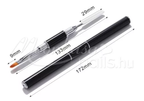 Pensulă pentru gel cu spatulă  Z030 Negru