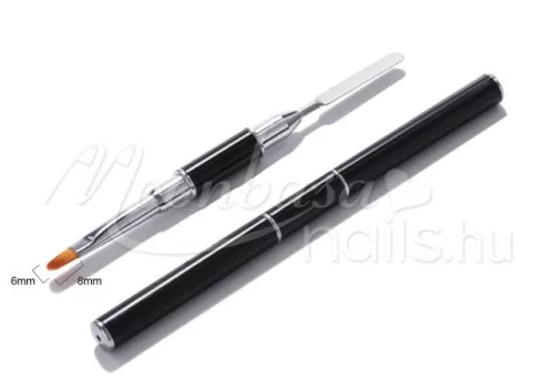 Pensulă pentru gel cu spatulă  Z030 Negru