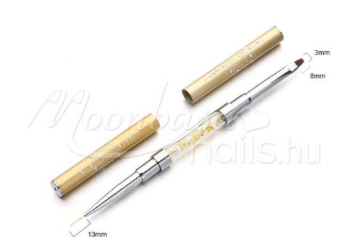 Pensulă dublă pentru gel  Z025-2 Auriu