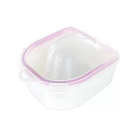 Bol pentru manichiură  #011 Alb-roz cu clemă