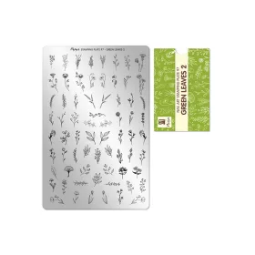 Placă de stampilare - Moyra  #97 Frunze verzi 2