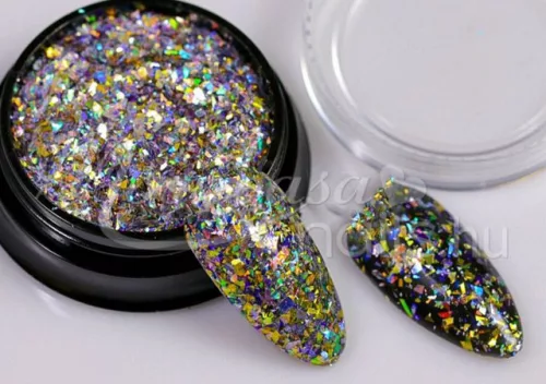 Glitter peacock  #03 Nichel