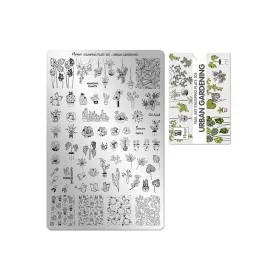 Placă de stampilare - Moyra  #105 Urban gardening