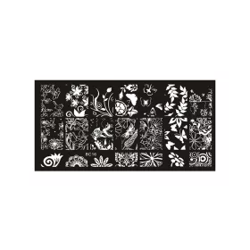 Placă pentru stampilare unghii 6x12cm BC16 