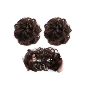   Elastic de păr/impletitură din cauciuc  #A302Q5-2/33 Maro inchis cu rosu