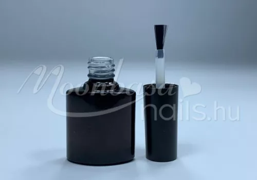 Sticluță pentru lac de unghii plată 7 ml #010-B Negru lucios