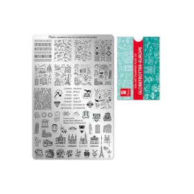 Placă de stampilare - Moyra  #123 Globetrotter – Europa