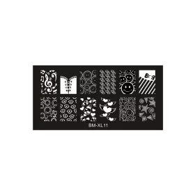 Placă pentru stampilare unghii 6x12cm BM-XL11 
